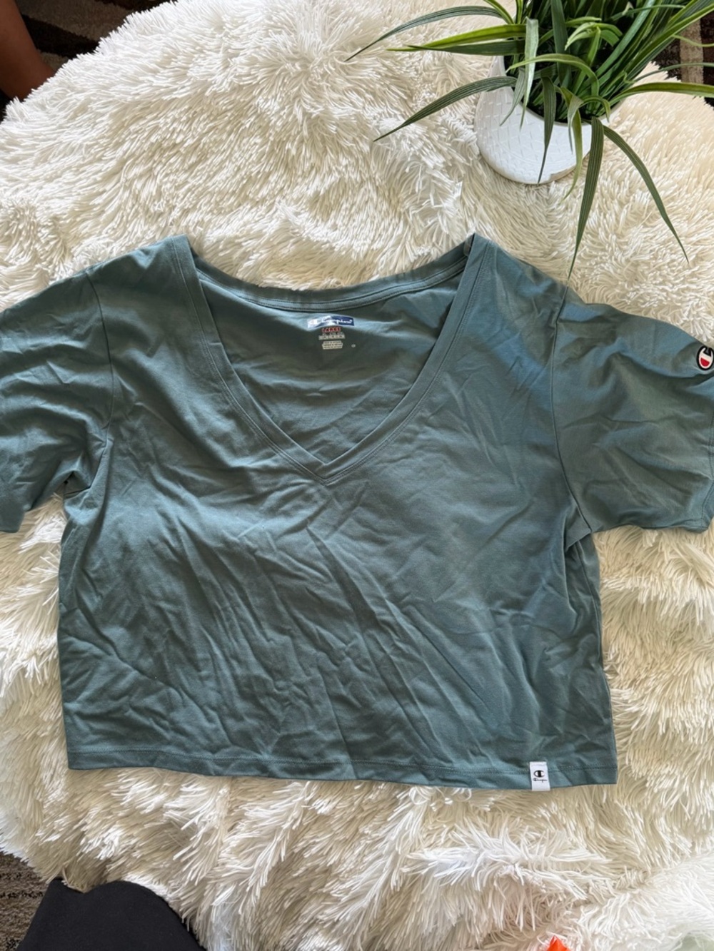 Champion Women's V-Neck Crop T-Shirt